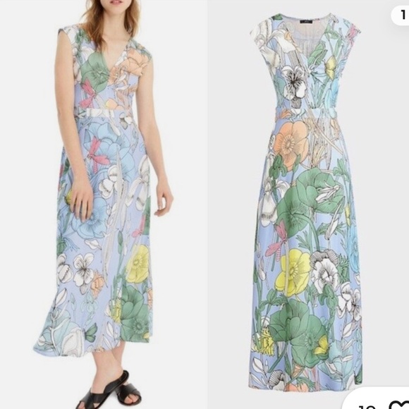 J. Crew Pastel Floral Maxi Dress 8 - Picture 1 of 5